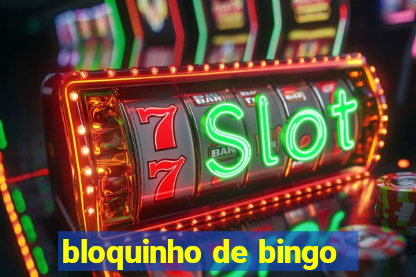 bloquinho de bingo