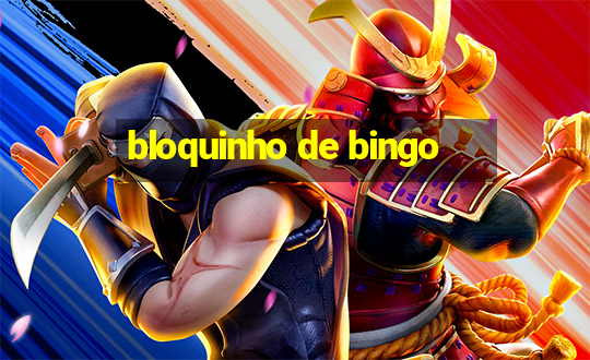 bloquinho de bingo