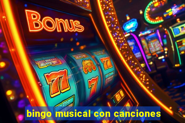 bingo musical con canciones