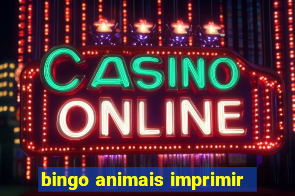 bingo animais imprimir