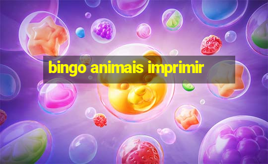 bingo animais imprimir