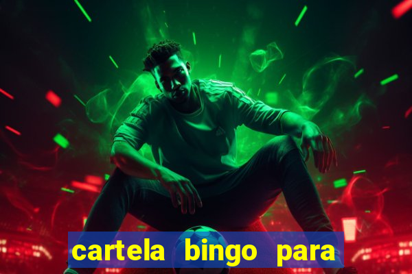 cartela bingo para cha de cozinha imprimir gratis