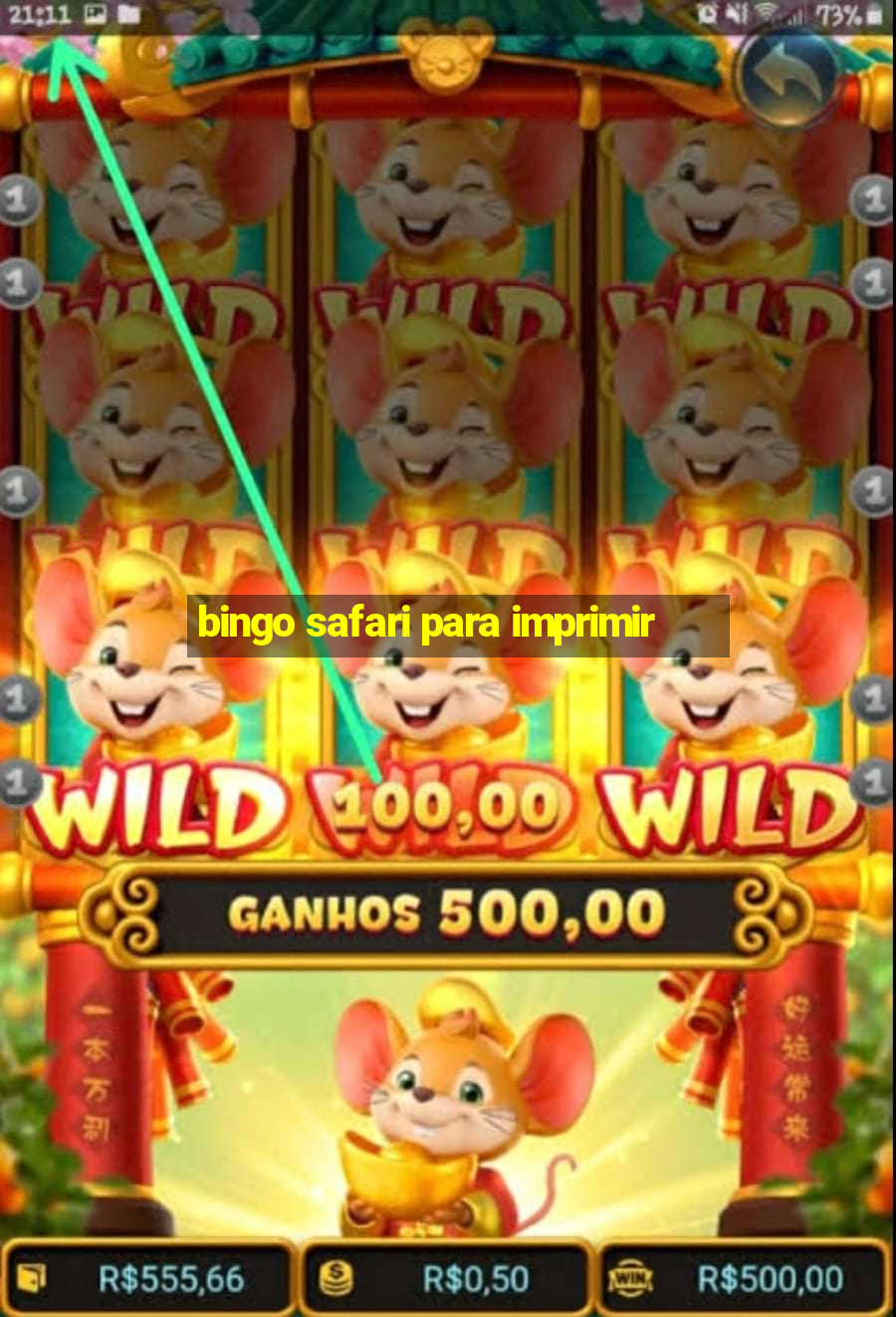 bingo safari para imprimir