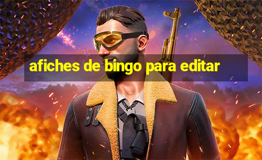 afiches de bingo para editar