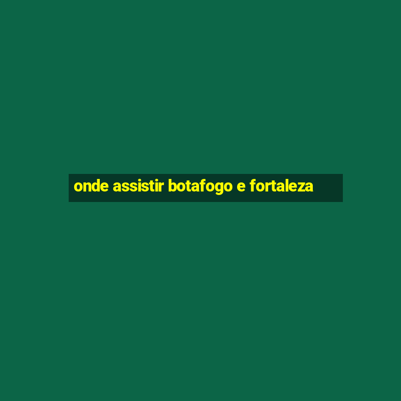 onde assistir botafogo e fortaleza