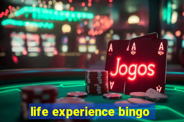 life experience bingo