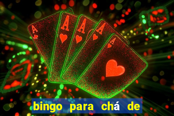 bingo para chá de bebê para imprimir grátis