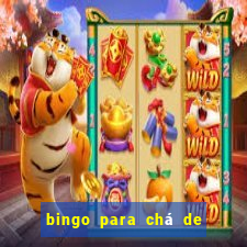 bingo para chá de bebê para imprimir grátis