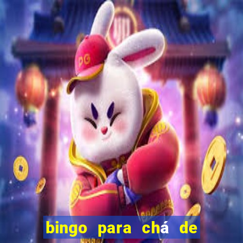 bingo para chá de bebê para imprimir grátis