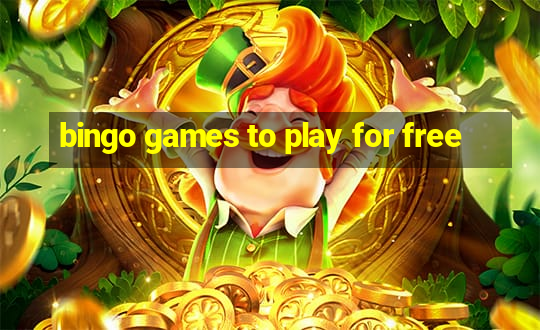 bingo games to play for free