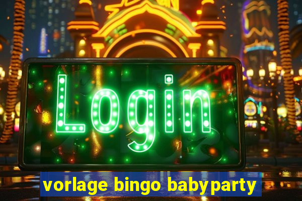 vorlage bingo babyparty