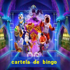 cartela de bingo da noiva para imprimir