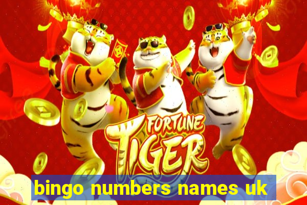 bingo numbers names uk