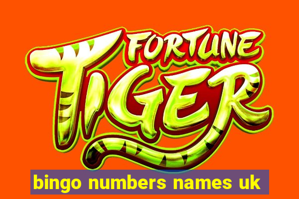 bingo numbers names uk