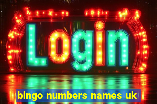 bingo numbers names uk