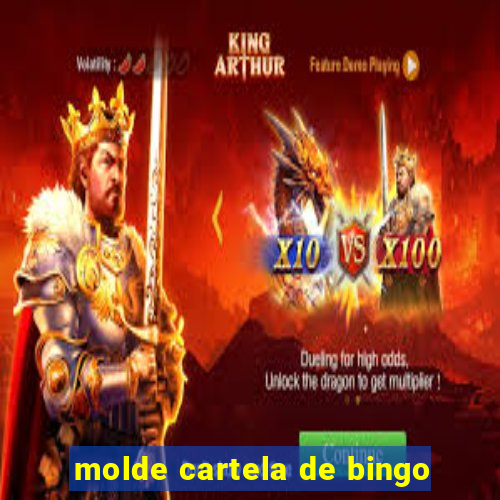 molde cartela de bingo