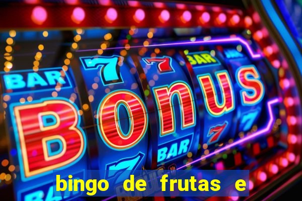 bingo de frutas e legumes para imprimir