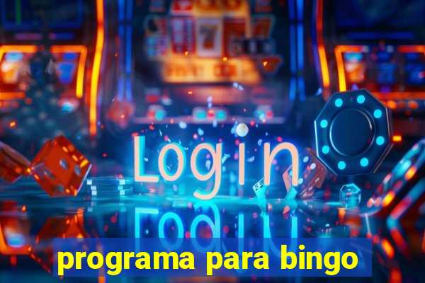 programa para bingo