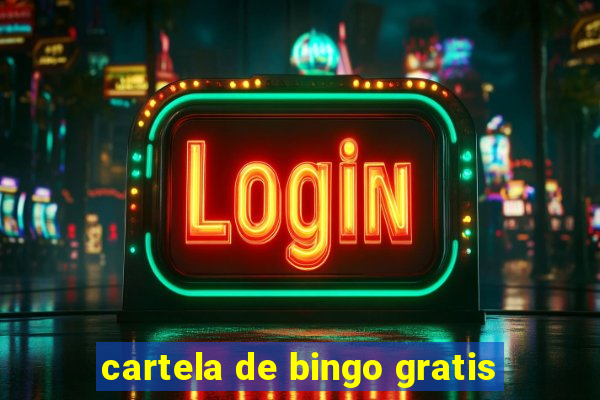 cartela de bingo gratis