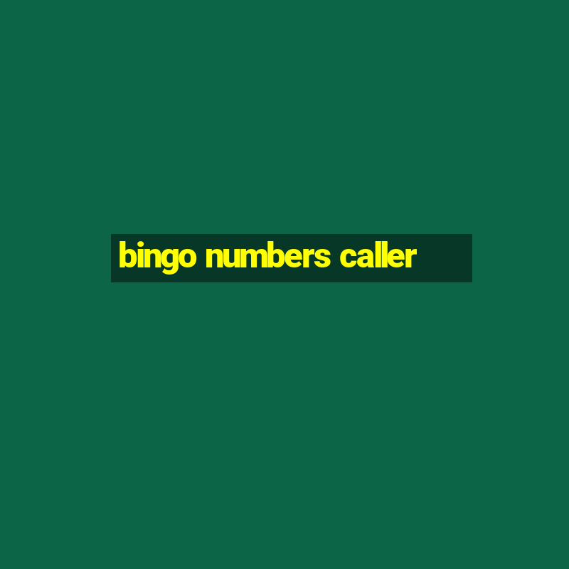 bingo numbers caller