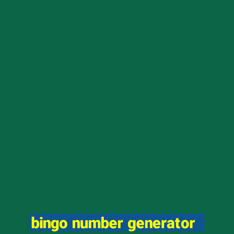 bingo number generator