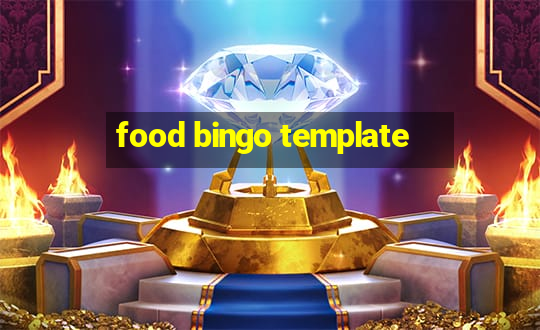 food bingo template