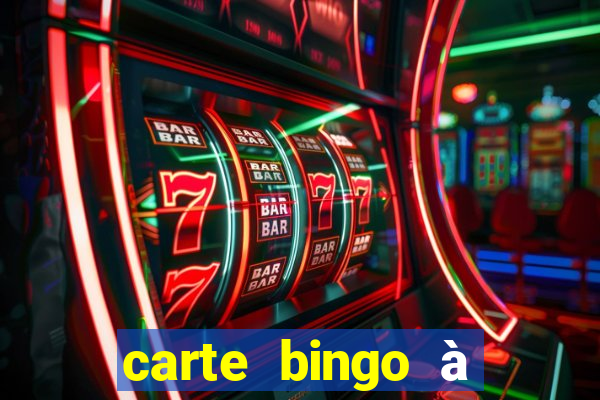 carte bingo à imprimer gratuit