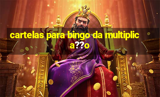 cartelas para bingo da multiplica??o