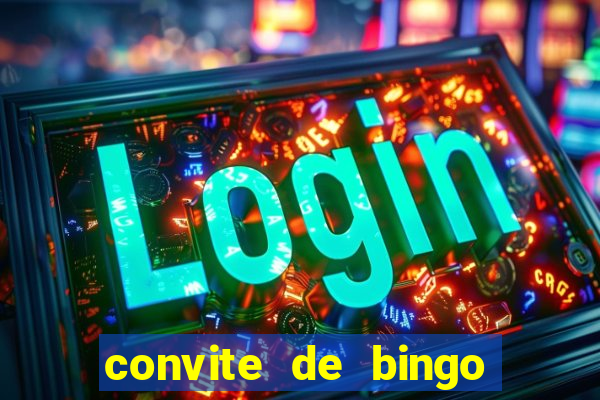 convite de bingo para editar