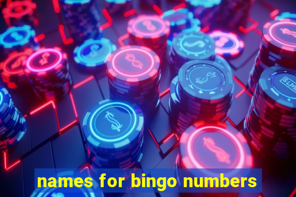 names for bingo numbers