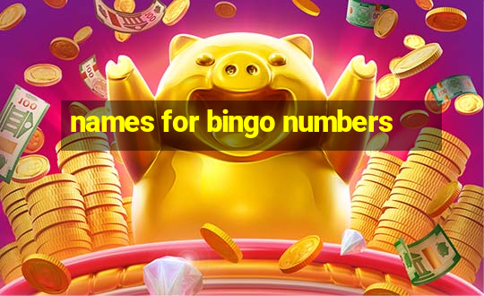 names for bingo numbers