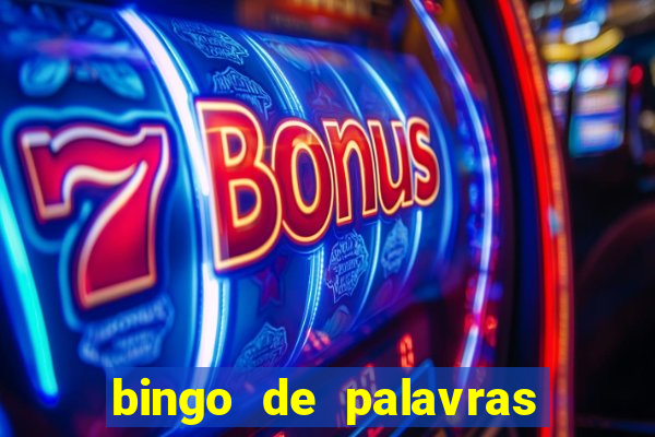 bingo de palavras 3 ano