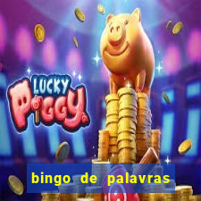 bingo de palavras 3 ano