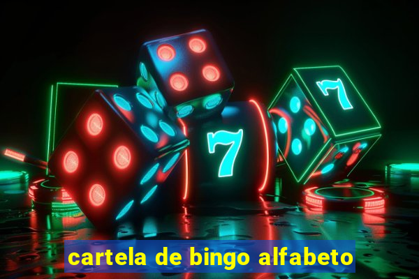 cartela de bingo alfabeto