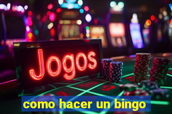 como hacer un bingo