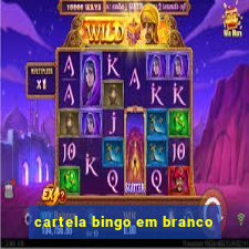 cartela bingo em branco