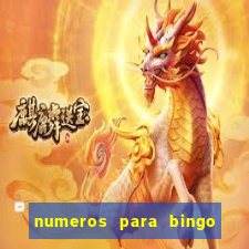 numeros para bingo de 1 a 90