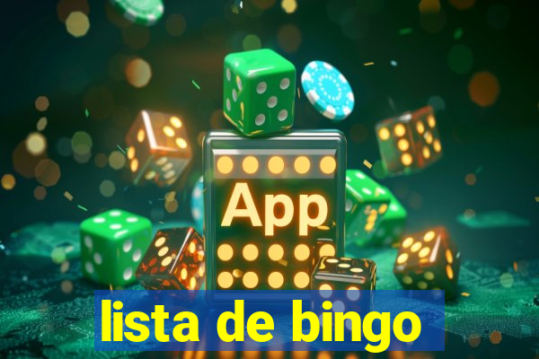 lista de bingo