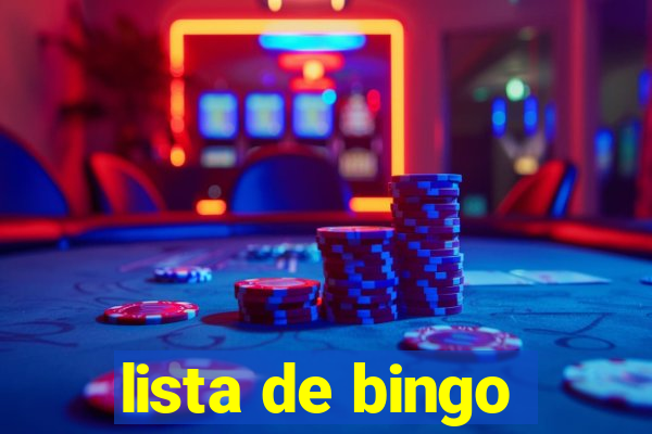 lista de bingo