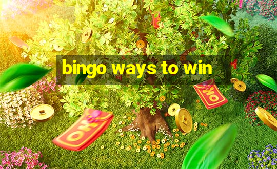 bingo ways to win