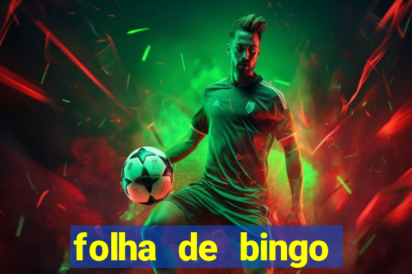 folha de bingo para imprimir