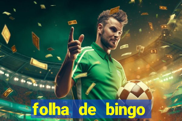 folha de bingo para imprimir