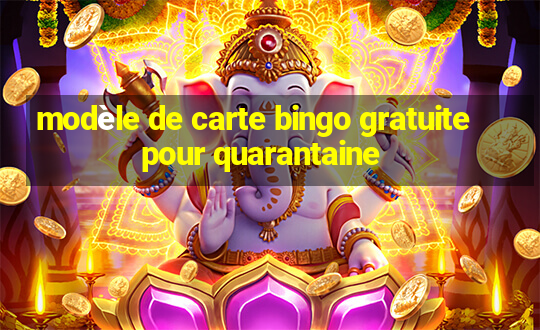 modèle de carte bingo gratuite pour quarantaine