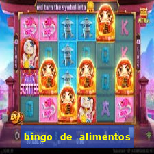 bingo de alimentos saludables para imprimir