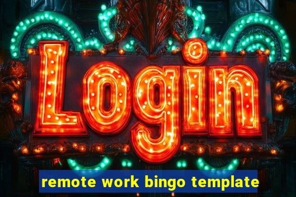 remote work bingo template