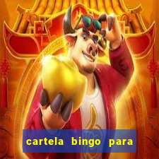 cartela bingo para cha de cozinha imprimir gratis