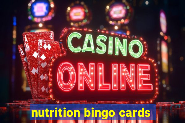 nutrition bingo cards