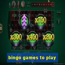 bingo games to play