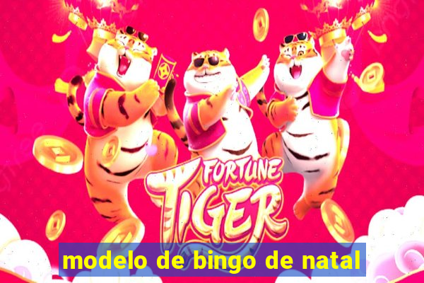 modelo de bingo de natal