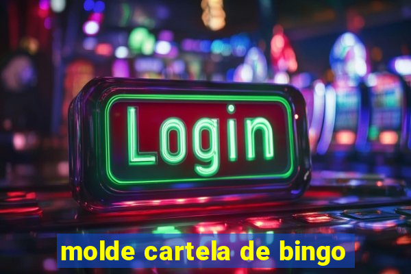 molde cartela de bingo